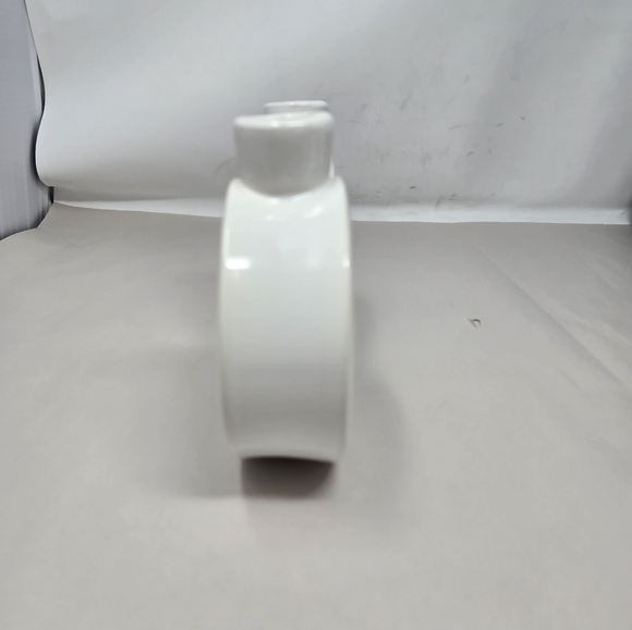 Paola Navone Beautiful MCM White Ceramic Swirl Double Candle Holders Decorative - Picture 3 of 10